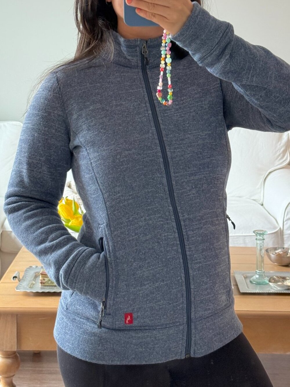 Vintage Eastern Mountain Sports EMS Blue Full Zipper Sweater Jacket Women's - M